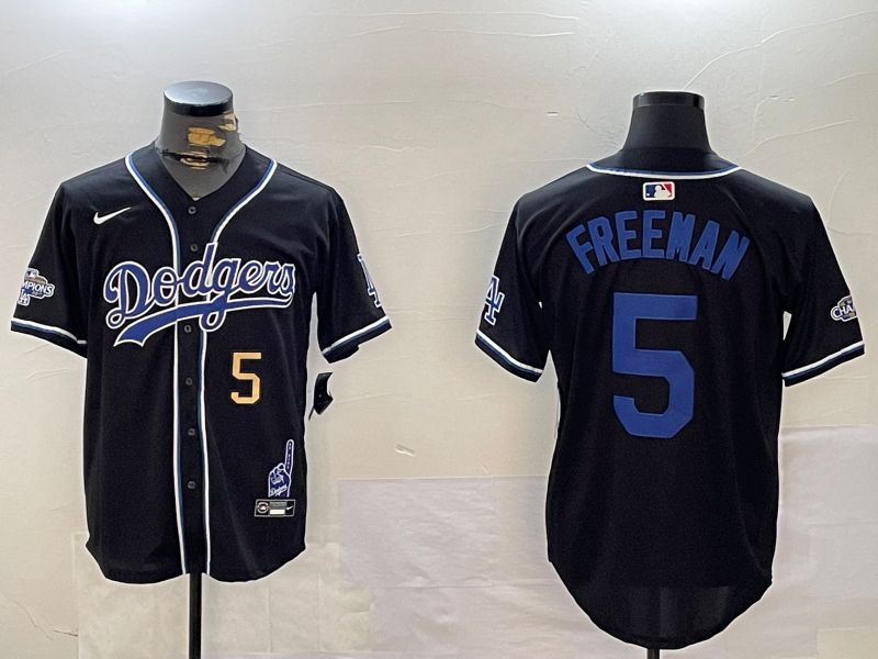 Men Los Angeles Dodgers #5 Freeman Black Game 2024 Nike MLB Jersey style 12021->los angeles dodgers->MLB Jersey